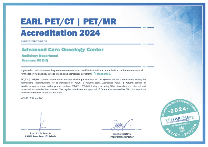 EARL PET/CT | PET/MR Accreditation 2024